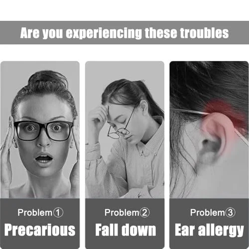 3 Pairs Silicone Glasses Ear Cushion, Eye Glasses Ear Grippers Anti Slip, Rubber Ear Pieces Non Slip, Soft Eyeglass Ear Cushions for Pain, Temple Sleeves Tips Ear Pads for Preventer (Multicolor) 4