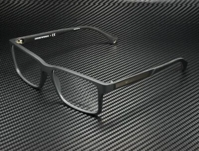 EMPORIO ARMANI EA3038 5063 Black Rubber Demo Lens 56 mm Men