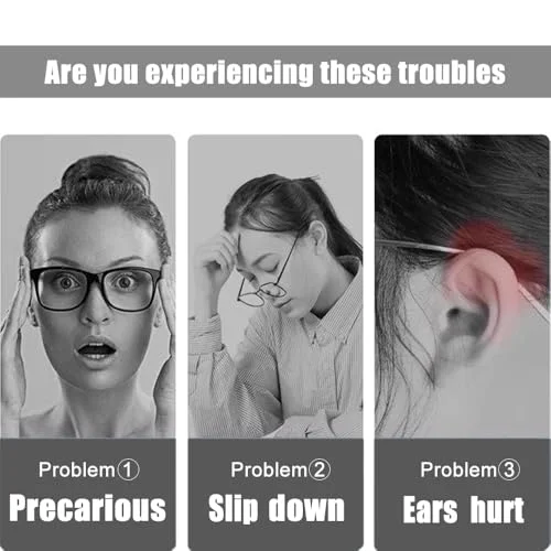 IYOOH 2 Pairs Silicone Glasses Ear Cushion, Eye Glasses Ear Grippers Anti Slip, Rubber Ear Pieces Non Slip, Soft Eyeglass Ear Cushions for Pain, Temple Sleeves Tips Ear Pads for Preventer (Black) 4