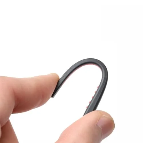 LCLONY Eyeglass Replacement Rubber Eyeglass End Tips Square Hole Ear Sock Pieces Tube Sleeve Eyeglass Temple End Tips Soft Anti Slip for Thin Eyeglass Legs 2 Pairs (Black) 4