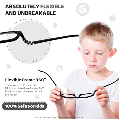 Miraflex Kids Eyeglasses Frames NEW BABY 4 Purple Rubber with Strap 47-17-125 3