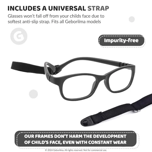 Miraflex Kids Eyeglasses Frames NEW BABY 4 Purple Rubber with Strap 47-17-125 4