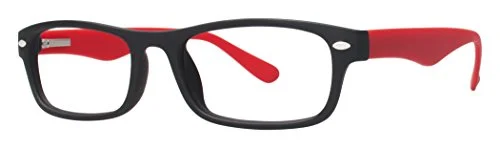 Modern Launch Black/red Eyeglasses Frames 51-18-140 Metal Rubber
