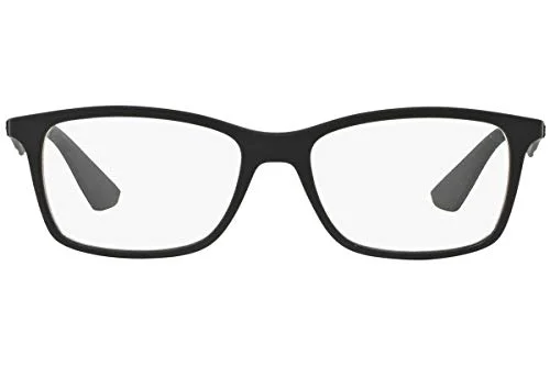 NEW Ray Ban RB7054F 5364 Unisex Rubber Black Square Eyeglasses Frames 53/17~145 2