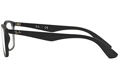 NEW Ray Ban RB7054F 5364 Unisex Rubber Black Square Eyeglasses Frames 53/17~145 3