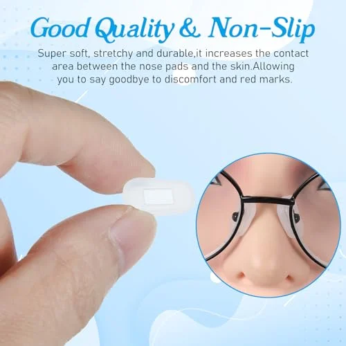 Sibba 26 Pairs Eyeglass Nose Pads Covers, Slip-on Silicone Nose Pads Covers, Eyeglass Bridge Pad Soft Cushion Anti Slip Bridge Rubber Cushions for Glasses, White 3