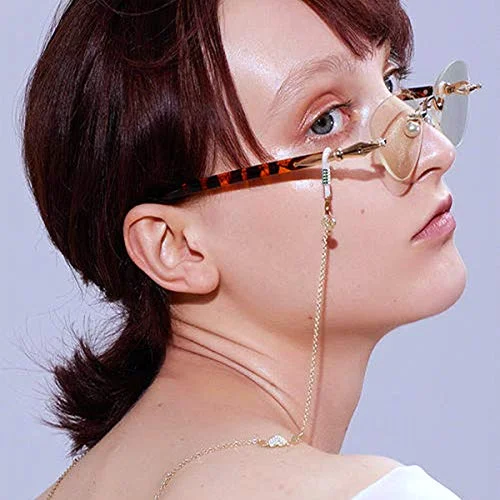 TTSAM 40 Pieces Eyeglass Chain Ends Adjustable Rubber Spectacle End Connectors for Eye Glasses Holder Necklace Chain (White and Silver) 3